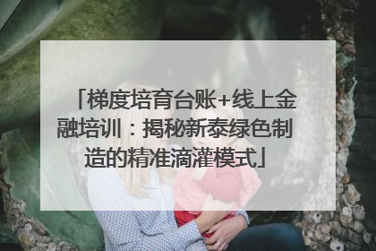 梯度培育台账+线上金融培训：揭秘新泰绿色制造的精准滴灌模式